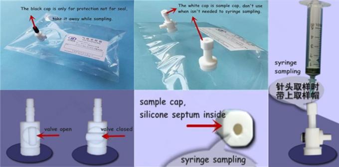 ÃÆÃ¢â¬Å¡ÃâÃÂ®FEP gas sampling bag with PTFE dual-valve & septum port syringe sampling  FEP32_1L (air sample bags)