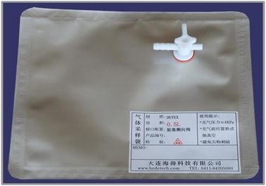 Chine Sacs de prélèvement d'air/gaz de DEVEX avec le robinet de côté-ouverture et la valve de septum pour la seringue prélevant le sac d'échantillon d'air de DEV21_1L fournisseur