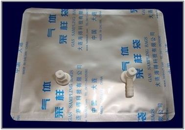 Chine sacs de prélèvement de gaz de film multicouche d'Al-aluminium avec le septum de silicone du côté-connecteur fitting+fitting pour la seringue 1L de échantillonnage fournisseur
