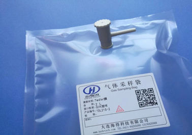 Chine Le sac de prélèvement de gaz de Dupont Tedlar® PVF avec la valve du septum pp de silicone de valve de pp comporte 3/16&quot; OD (4.76mm/7mm) TDL71_8L fournisseur