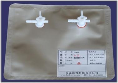 Chine Sacs DEVEX pour le prélèvement d'air/gaz avec bouchon d'ouverture latérale et double vanne à septum pour le prélèvement de seringues DEV22_5L fournisseur