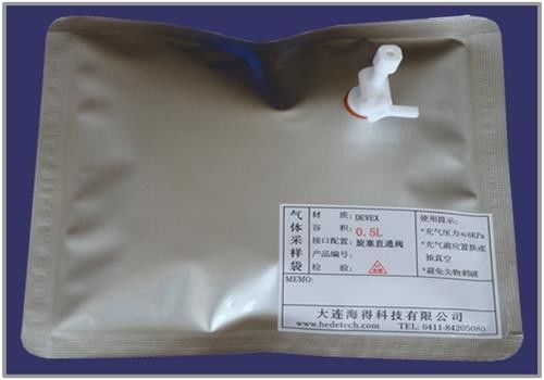 Sacs d'échantillonnage air/gaz DEVEX avec valve droite à robinet et septum en silicone pour échantillonnage par seringue DEV11_1L fournisseur