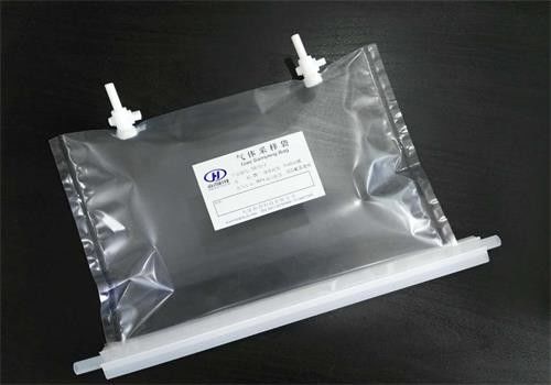 Sacs d'échantillonnage d'air/gaz Tedlar® PVF avec détection résiduelle de COV solides à double valve PTFE TDL32C_2000L Sac de gaz en film Dupont